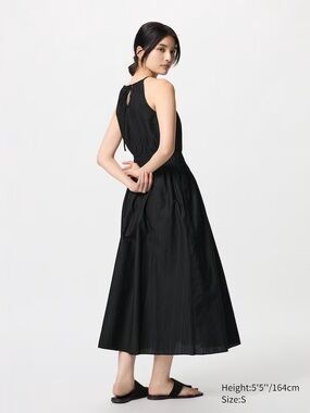 Uniqlo Black Midi Halter Dress